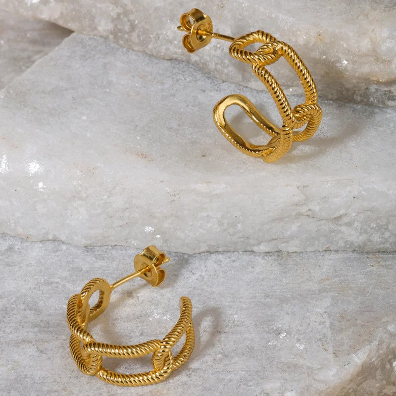 Yellow Gold Plated Earrings