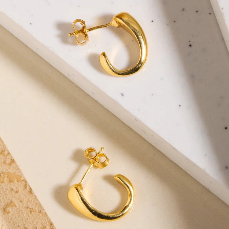 Yellow Gold Plated Earrings