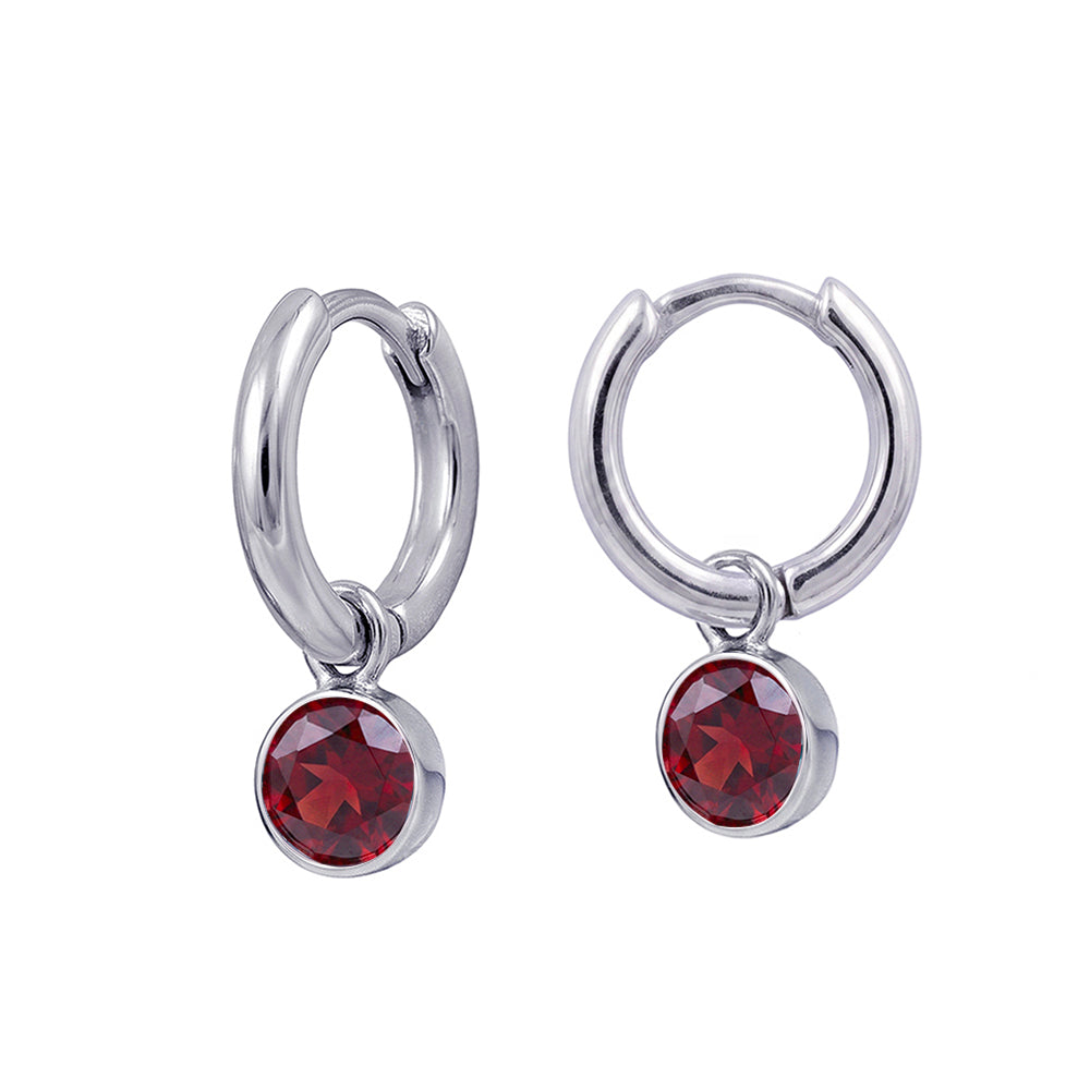 Sterling Silver January Huggies