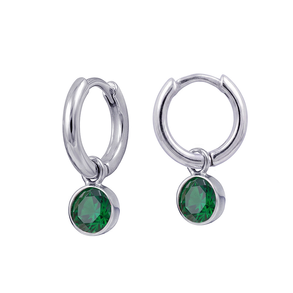 Sterling Silver May Huggies