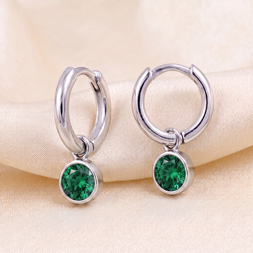 Sterling Silver May Huggies