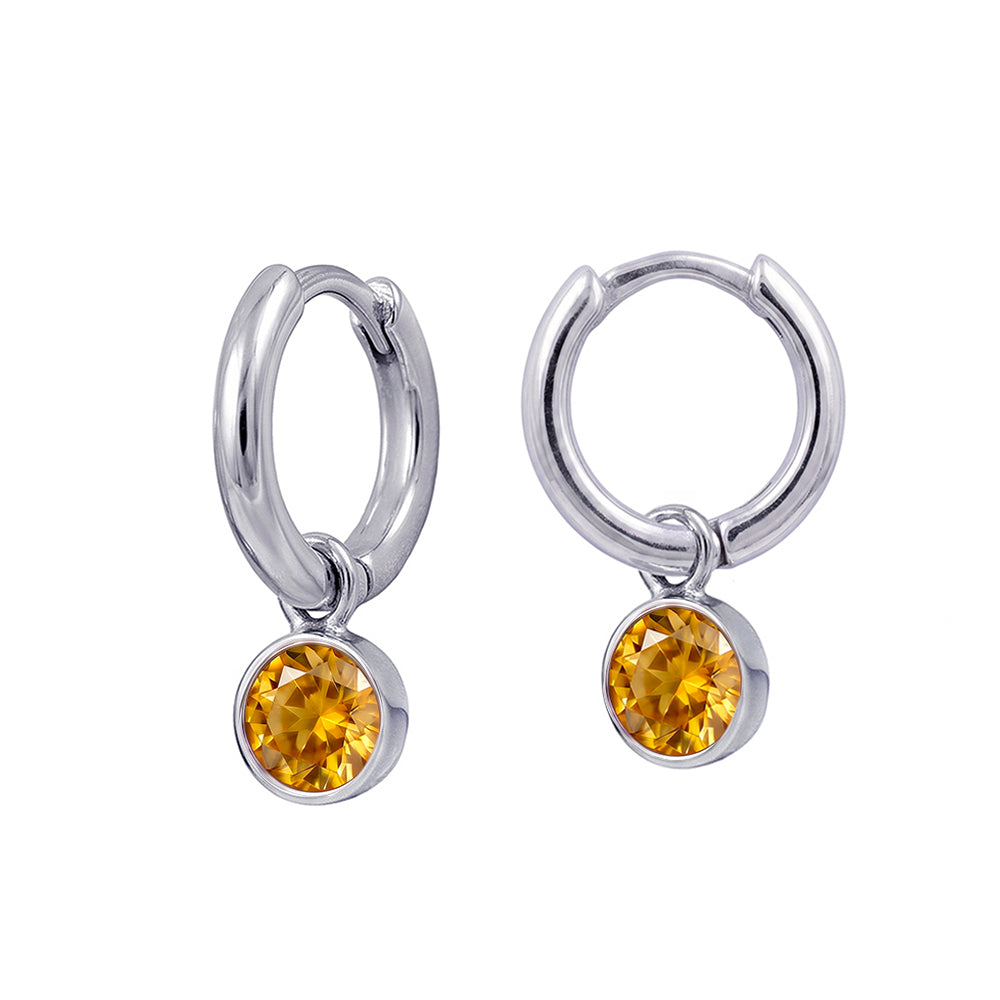 Sterling Silver November Huggies