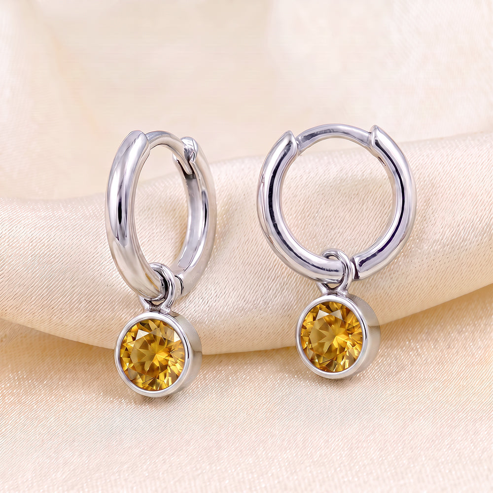 Sterling Silver November Huggies