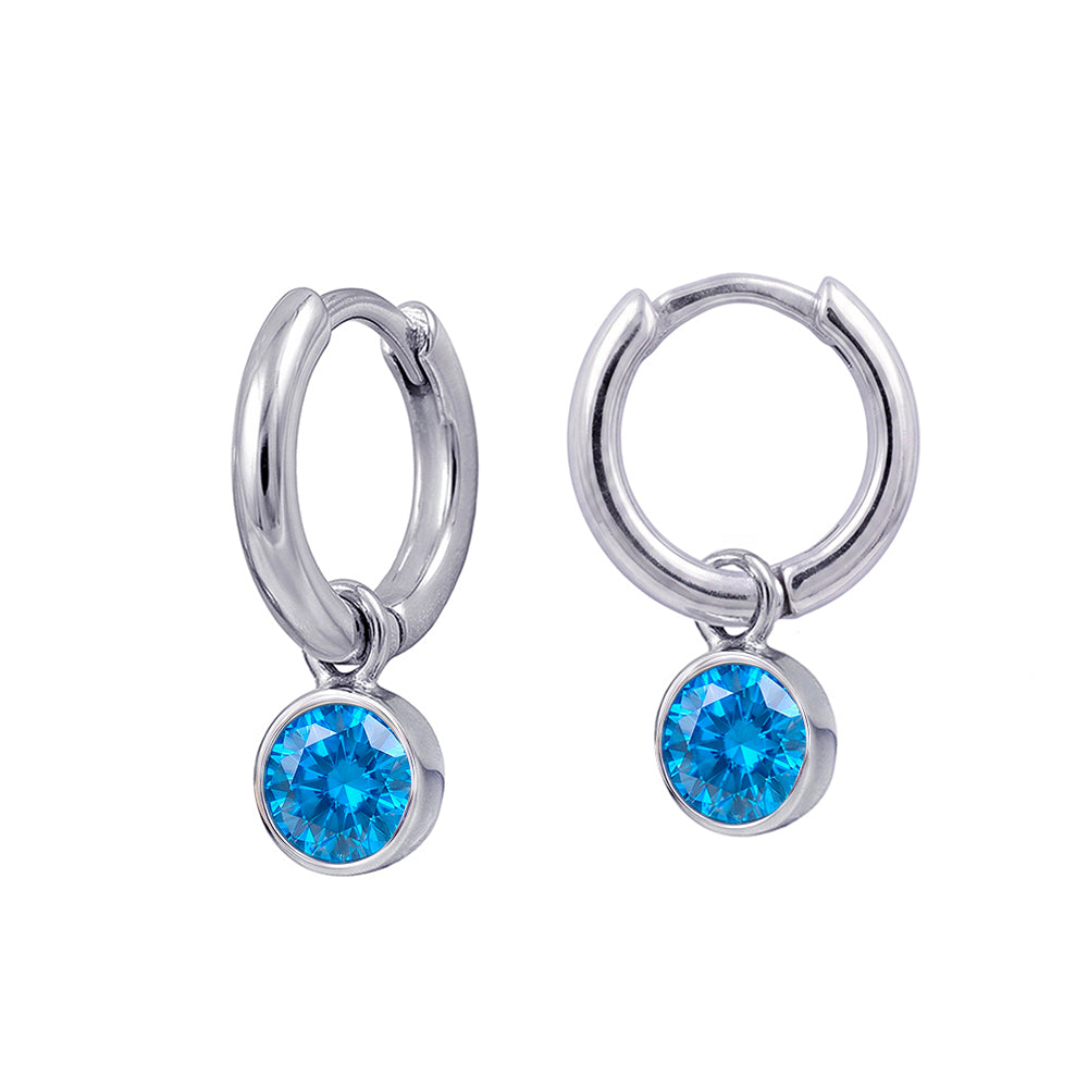 Sterling Silver December Huggies