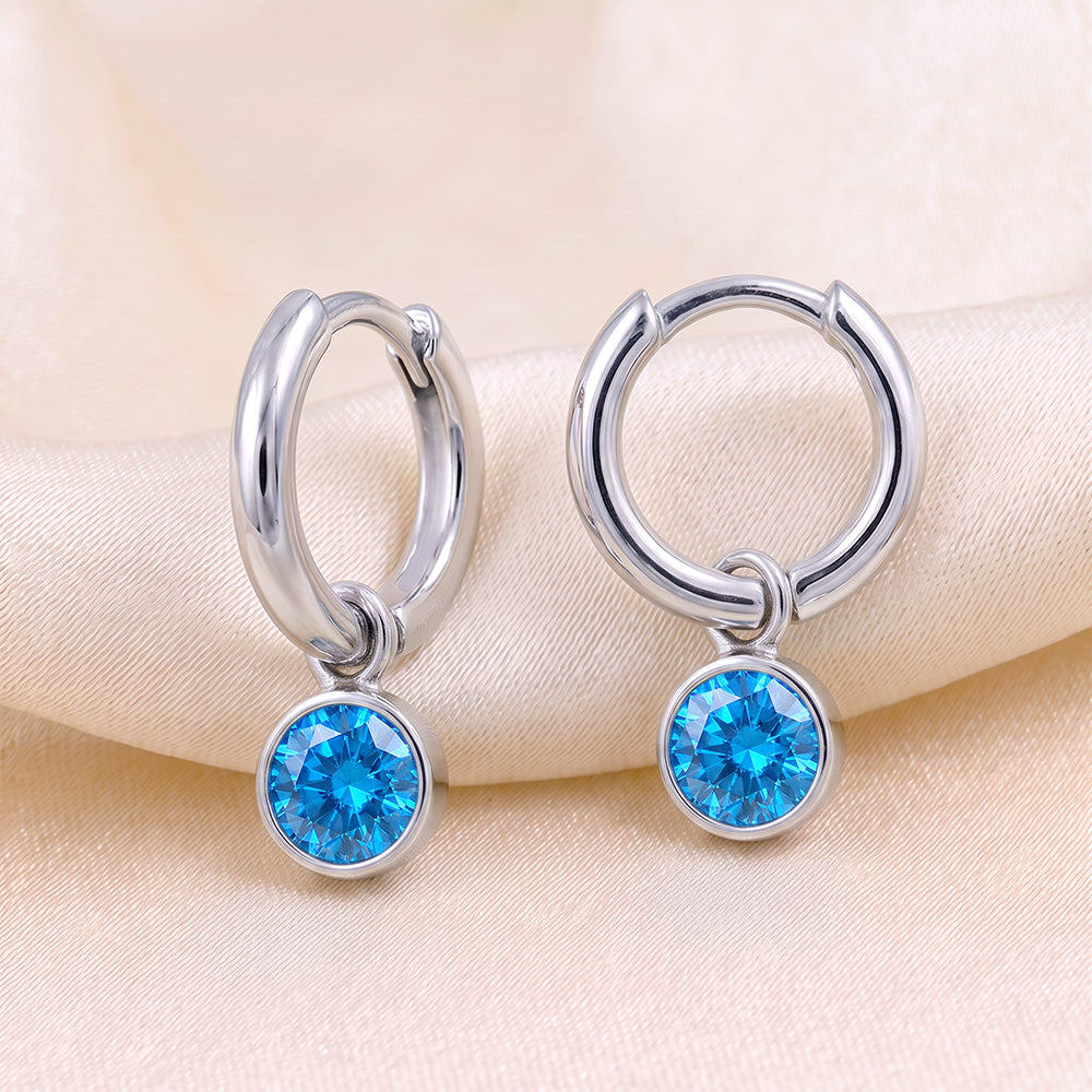 Sterling Silver December Huggies